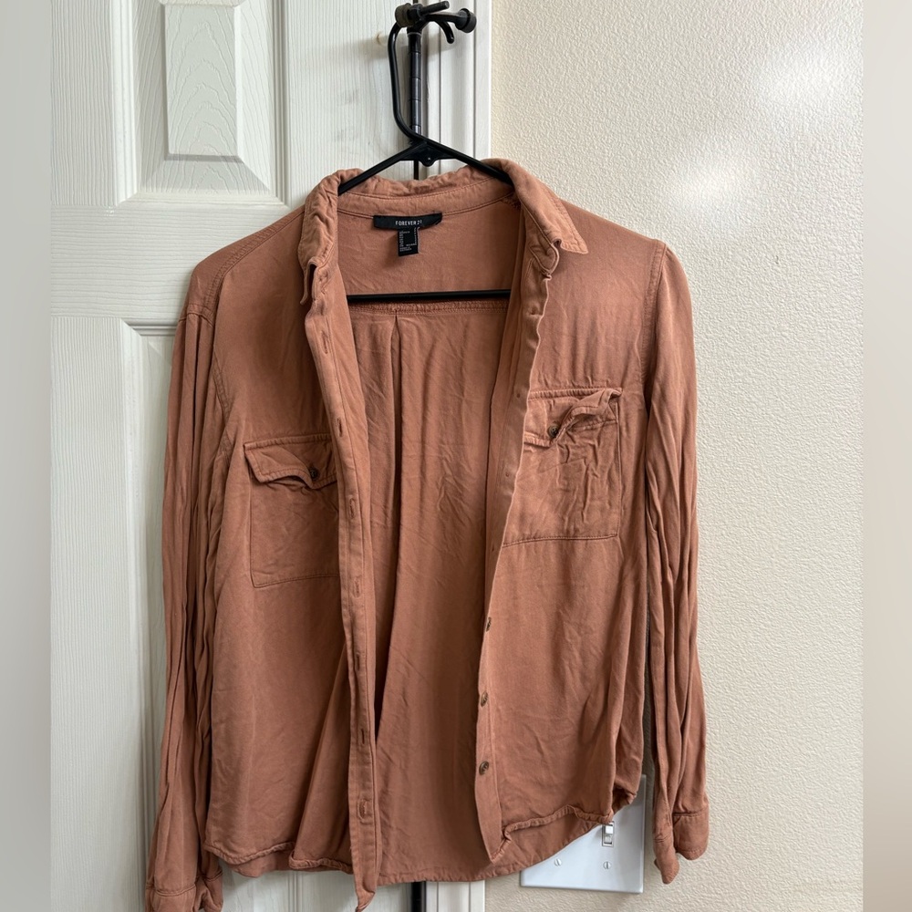 Forever 21 Tan Shirt Jacket